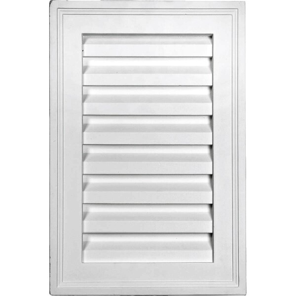 Ekena Millwork Vertical Urethane Gable Vent Louver, Non-Functional, 12"W x 17"H GVVE12X17D - main